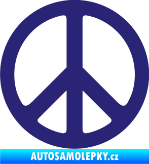 Samolepka Hippies 001 střední modrá