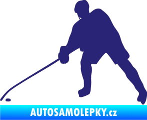 Samolepka Hokejista 002 levá střední modrá
