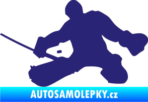 Samolepka Hokejista 015 levá brankář střední modrá