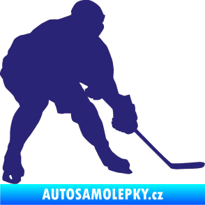 Samolepka Hokejista 016 pravá střední modrá