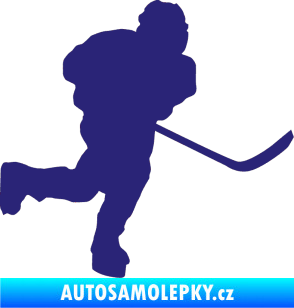 Samolepka Hokejista 017 pravá střední modrá