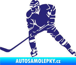 Samolepka Hokejista 026 levá střední modrá