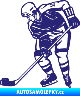 Samolepka Hokejista 029 levá střední modrá