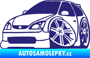 Samolepka Honda Civic karikatura levá střední modrá