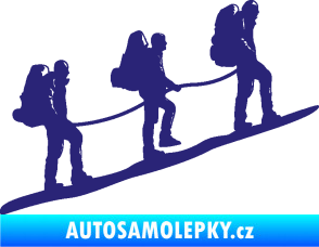 Samolepka Horolezci pravá střední modrá