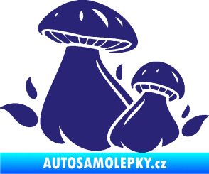 Samolepka Houby 002 levá střední modrá