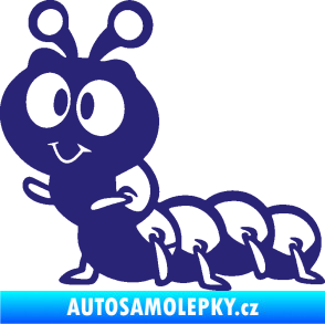 Samolepka Housenka 002 levá střední modrá