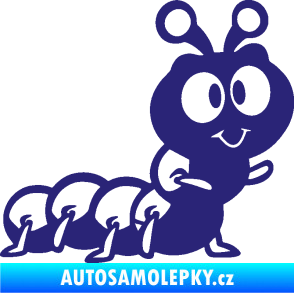 Samolepka Housenka 002 pravá střední modrá