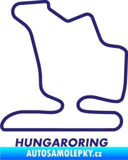 Samolepka Okruh Hungaroring střední modrá