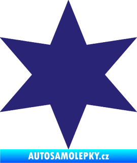 Samolepka Hvězda 002 střední modrá