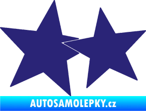 Samolepka Hvězdy 002 levá spojené střední modrá