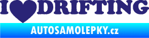 Samolepka I love drifting střední modrá