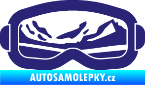Samolepka I love snow brýle pravá střední modrá