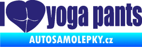 Samolepka I love yoga pants nápis střední modrá
