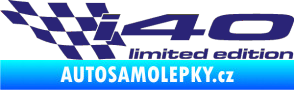 Samolepka i40 limited edition levá střední modrá