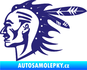 Samolepka Indián 003 levá střední modrá