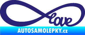 Samolepka Infinity 004 love střední modrá