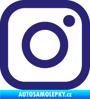 Samolepka Instagram logo střední modrá