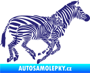 Samolepka Interiér 020 pravá zebry střední modrá