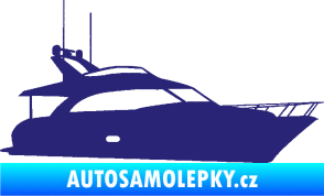 Samolepka Jachta 001 pravá střední modrá