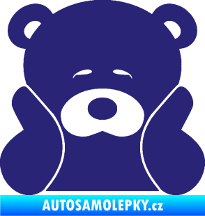Samolepka JDM medvídek střední modrá
