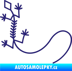 Samolepka Ještěrka 007 levá střední modrá