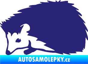 Samolepka Ježek 002 levá střední modrá