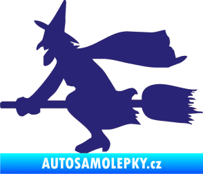 Samolepka Ježibaba levá střední modrá
