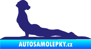 Samolepka Jóga 004 levá střední modrá