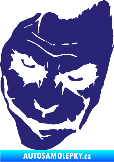 Samolepka Joker 002 levá tvář střední modrá