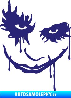 Samolepka Joker 003 pravá tvář střední modrá