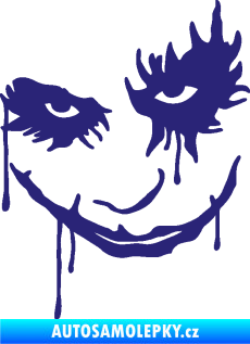 Samolepka Joker 003 levá tvář střední modrá