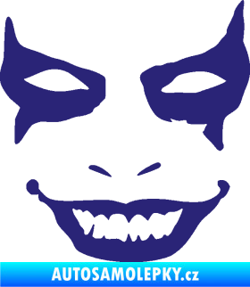 Samolepka Joker 004 tvář pravá střední modrá
