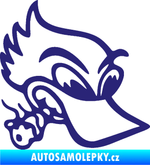 Samolepka Kačer frajer pravá střední modrá