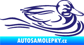 Samolepka Kachna 003 pravá ve vodě střední modrá