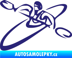 Samolepka Kajakář 001 levá střední modrá