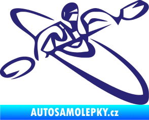 Samolepka Kajakář 001 pravá střední modrá