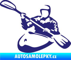 Samolepka Kajakář 004 levá střední modrá