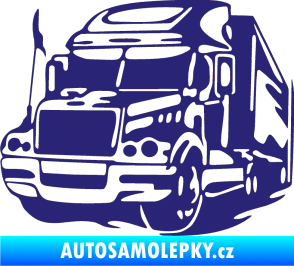 Samolepka Kamion 002 levá nákladní auto střední modrá