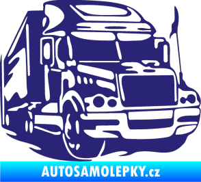 Samolepka Kamion 002 pravá nákladní auto střední modrá
