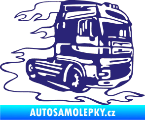 Samolepka Kamion 003 pravá nákladní auto střední modrá