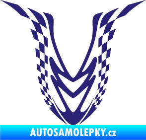 Samolepka Kapota 006 šachovnice střední modrá
