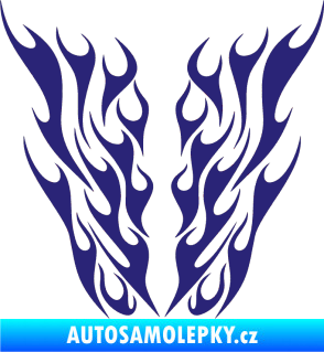Samolepka Kapota 012 plameny střední modrá