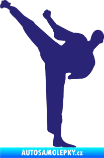 Samolepka Karate 001 levá střední modrá