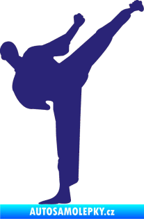 Samolepka Karate 001 pravá střední modrá