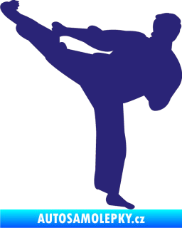 Samolepka Karate 008 levá střední modrá