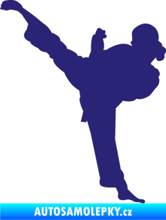 Samolepka Karate 012 levá střední modrá