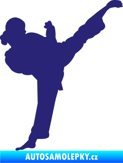 Samolepka Karate 012 pravá střední modrá