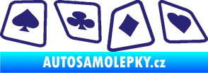 Samolepka Karty 001 střední modrá
