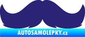 Samolepka Knír 002 movember střední modrá